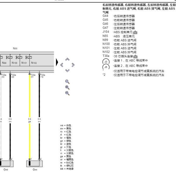 2018年奥迪Q5 ABS电路图
