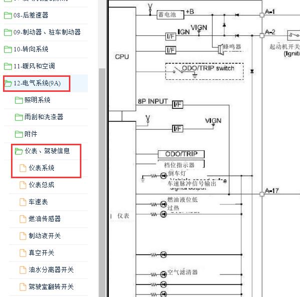 2009-2011年庆铃700P仪表电路图