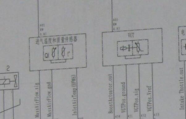 2011年哈弗H5 GW4D20发动机涡轮增压器电路图和针脚资料