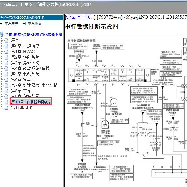 2007年上海别克-君越 网络电路图