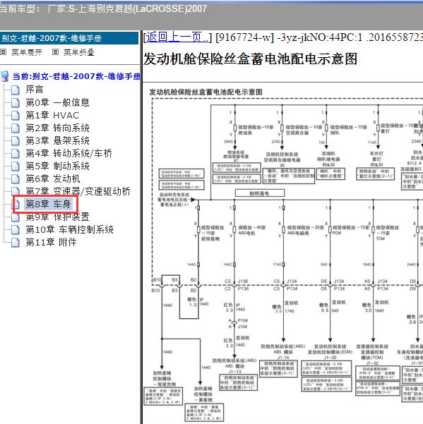 2007年上海别克-君越 保险丝电路图
