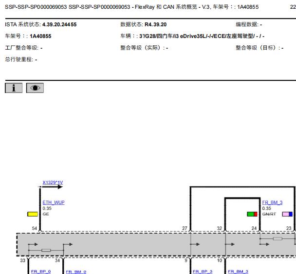 2022年宝马I3 全车CAN线路图