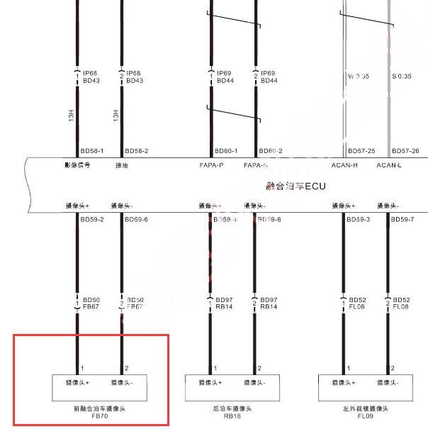 2022年合创Z03 前摄像头电路图