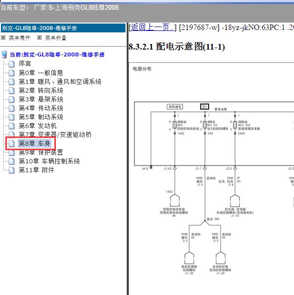 2008年上海别克-GL8陆尊 保险电路图
