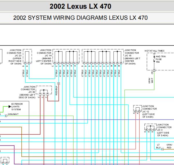2002年雷克萨斯LX470防盗电路图