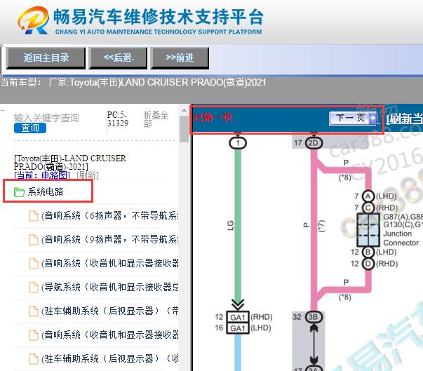 2021年丰田霸道全车电路图资料