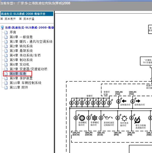 2008年上海凯迪拉克-SLS(赛威) 燃油表电路图