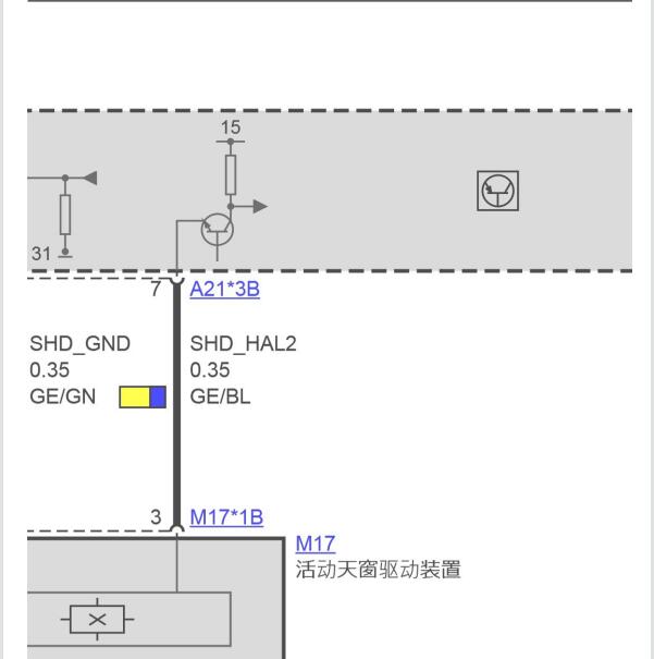 2014年宝马730Li 天窗电路图