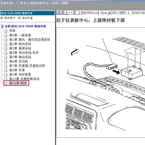 2008年上海别克-商务车（GL8）遥控接收器位置