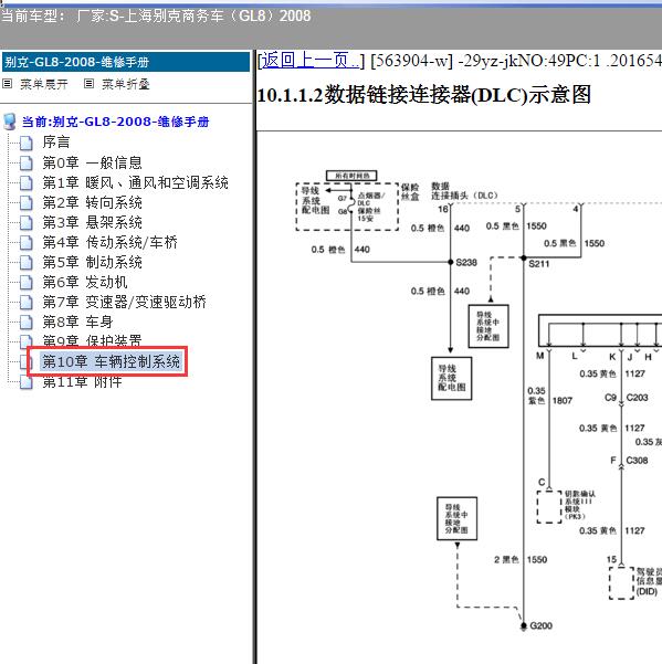 2008年上海别克-商务车（GL8）通讯电路图