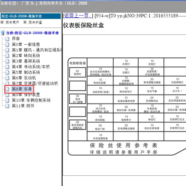 2008年上海别克-商务车（GL8）保险资料