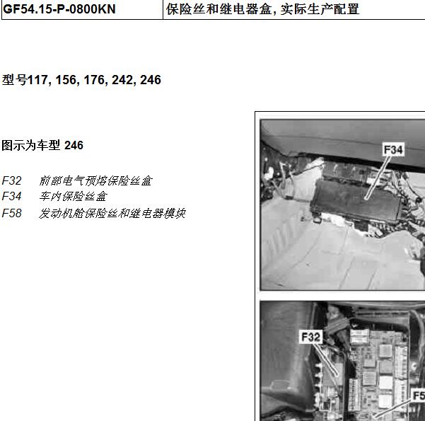 2019年奔驰GLA200保险盒位置
