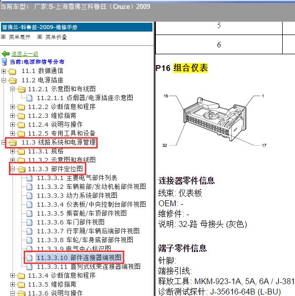 2009年上海雪佛兰-科鲁兹 仪表针脚