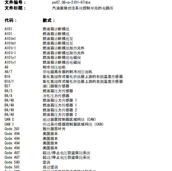 2017年奔驰GLE320发动机电路图