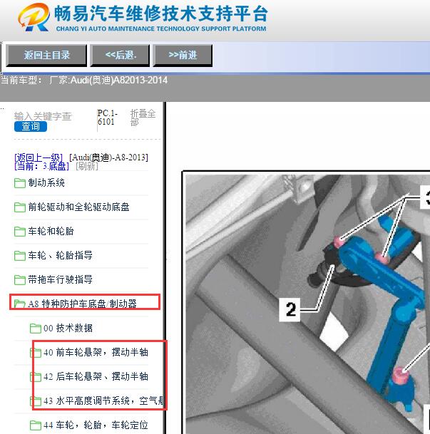2013-2014年奥迪A8悬架系统维修手册
