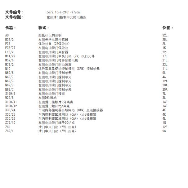 2014年奔驰威霆滑门电路图
