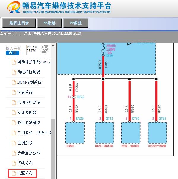 2021年理想ONE主动进气格栅电路图