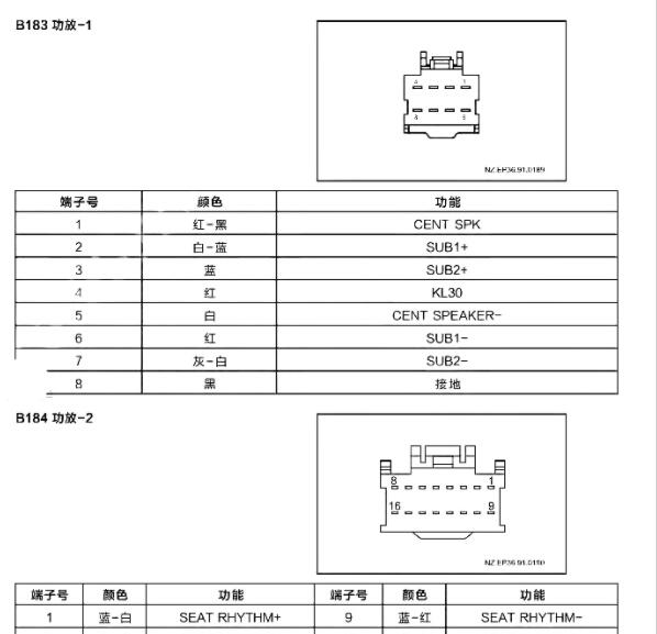 2023年哪吒GT功放电路图和针脚资料