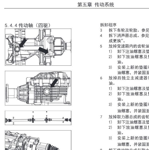 2020年东风风光IX7四驱部分维修手册