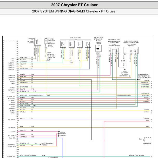 2007年克莱斯勒PT漫步者 2.4发动机电路图