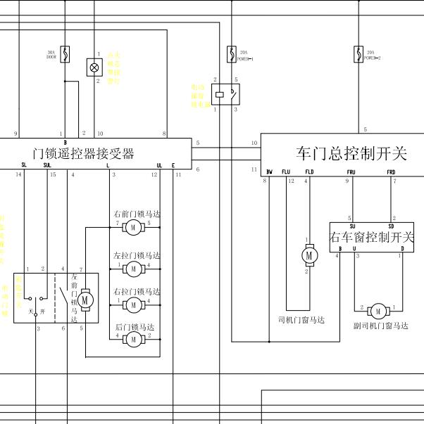 金杯阁瑞斯车门电路图