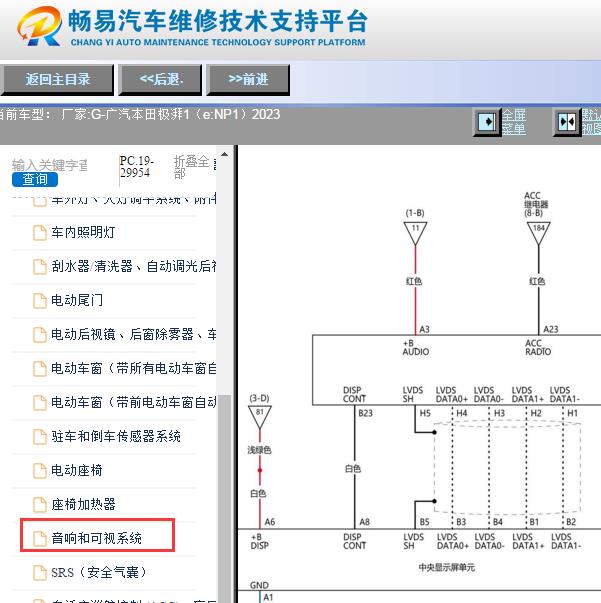 2023年本田 e:NP1 极湃1娱乐音响电路图