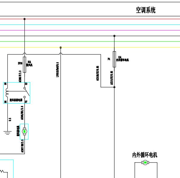 2016年北汽威旺M35空调电路图