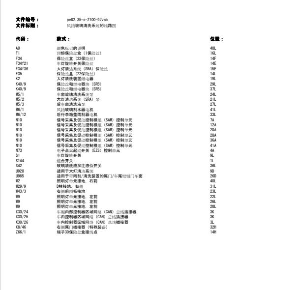 2011年奔驰唯雅诺雨刮电路图