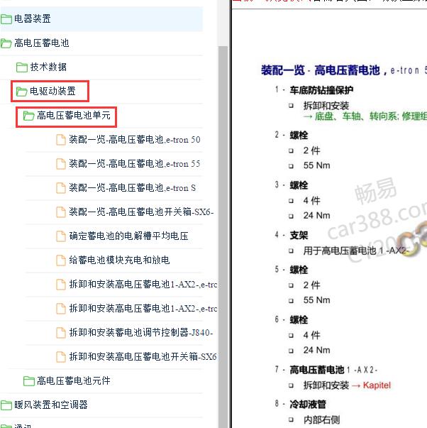 2019-2020年奥迪e-tron驱动装置维修手册.