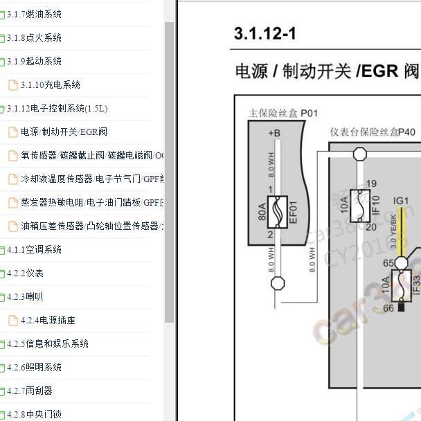 2019-2020年长安星卡 DAM15KR发动机电路图
