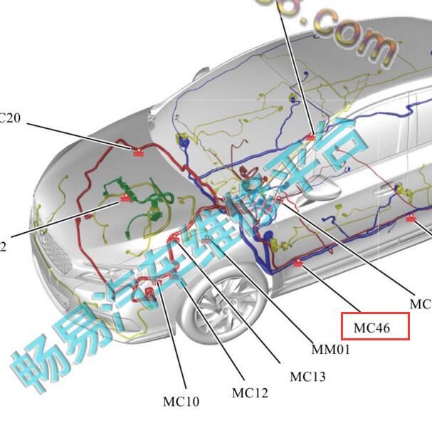 2014年谛艾仕DS5 MC46搭铁位置