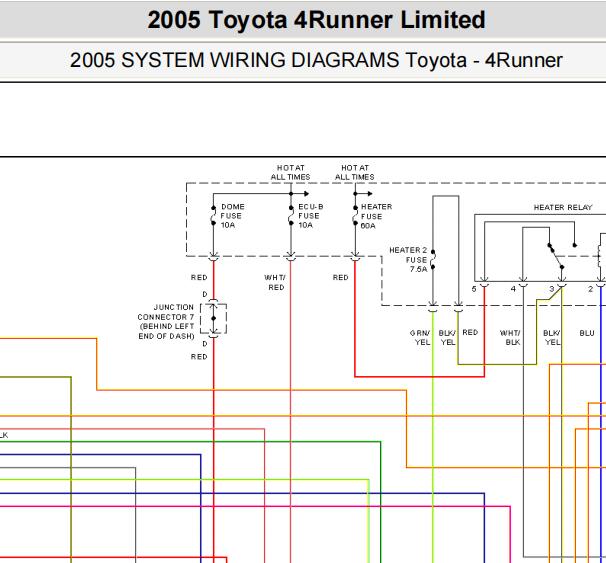 2005年丰田霸道空调电路图