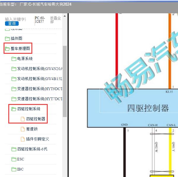 2024年长城汽车-哈弗大狗 四驱电路图