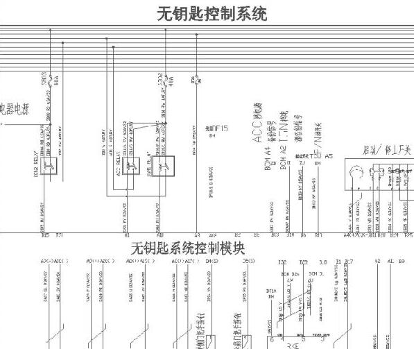 2017年长安欧尚A800无钥匙系统电路图