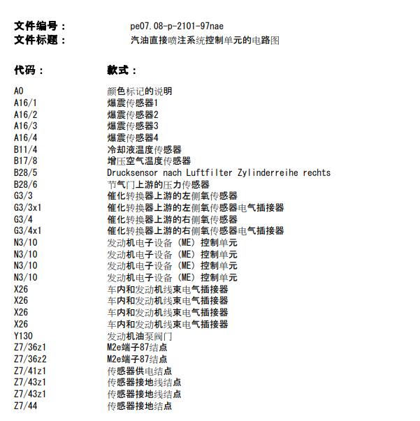 2012年奔驰GL500 278发动机电路图