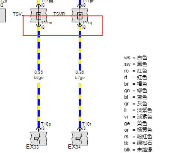 2020年大众迈腾右前座椅连接器位置插头电路图