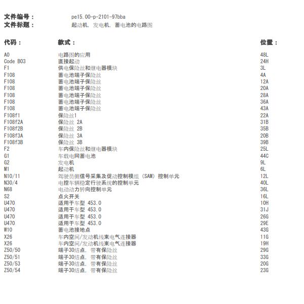 2016年奔驰SMART Fortwo Coupe起动电路图