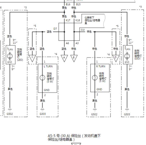 2023年本田雅阁双闪灯电路图.