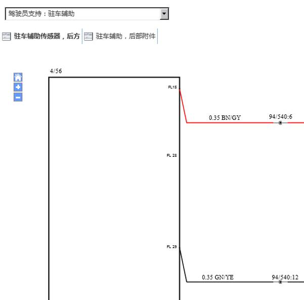 2020年沃尔沃XC60驻车辅助电路图