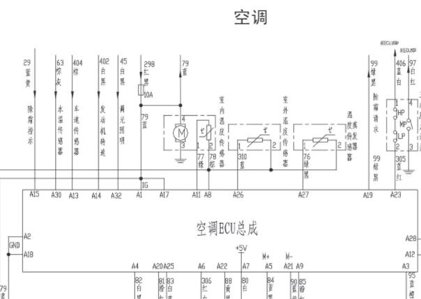 2010年哈弗H5的空调电路图
