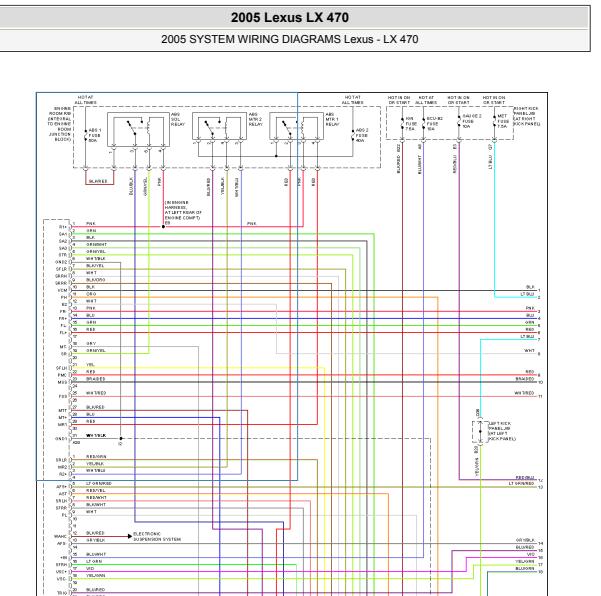 2005年雷克萨斯LX470 ABS电路图