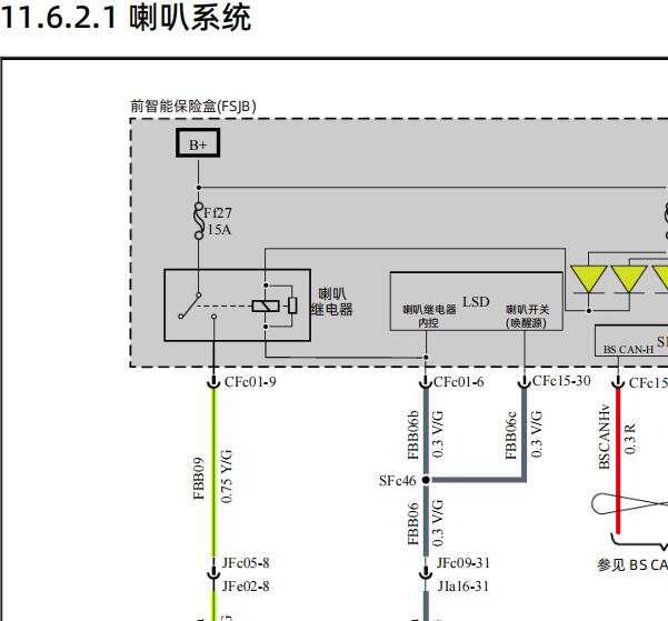 2023年阿维塔11喇叭电路图