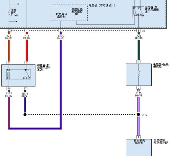 2020年克莱斯勒大捷龙冷却风扇电路图