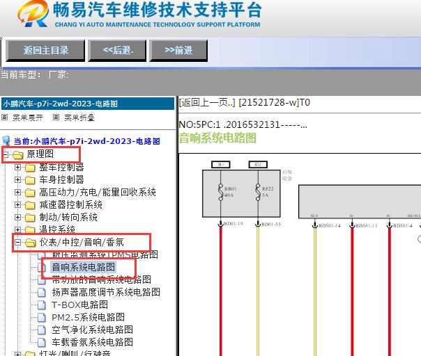 2023年小鹏P7i音响系统电路图