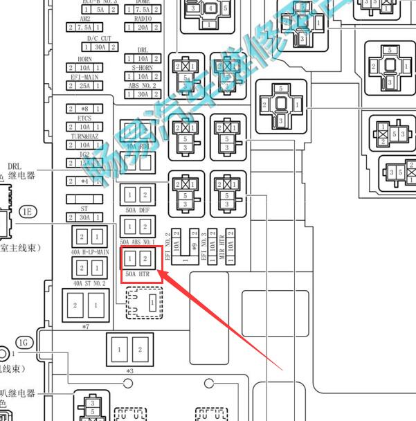 2015-2016年丰田卡罗拉空调保险位置