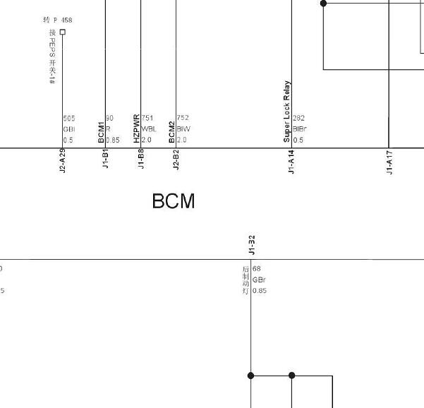 2018年长城哈弗H6运动版BCM和网关电路图位置及针脚资料