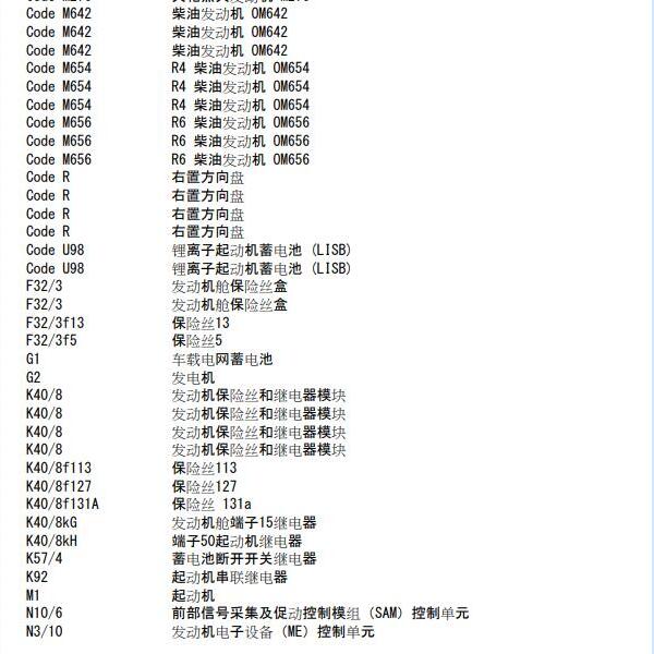 2017年奔驰E300启动系统电路图