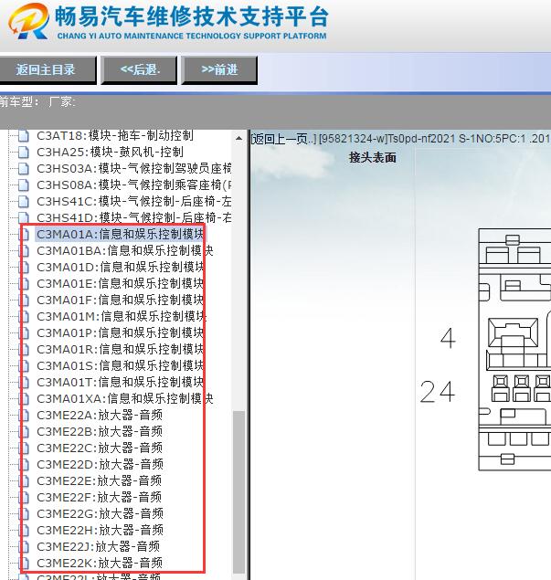 2021年路虎发现音响系统针脚资料