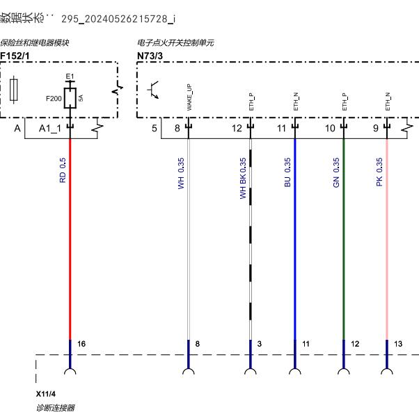2022年奔驰EQE350 网络诊断电路图.