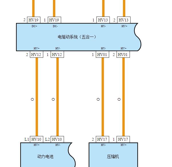 2023年吉利帝豪EV PRO高压系统压缩机电路图
